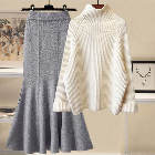 ホワイトセーター+グレースカート