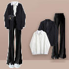 ブラック/ スーツ＋ホワイト/シャツ＋ブラック/パンツ