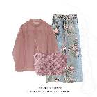シャツ＋キャミソール+スカート